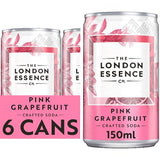 London Essence Pink Grapefruit Crafted Soda 6x150ml, imported from the UK