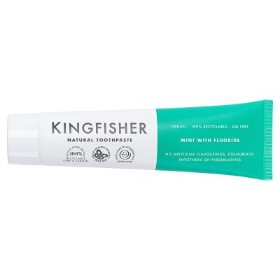 Kingfisher mint toothpaste 100ml, imported from the UK