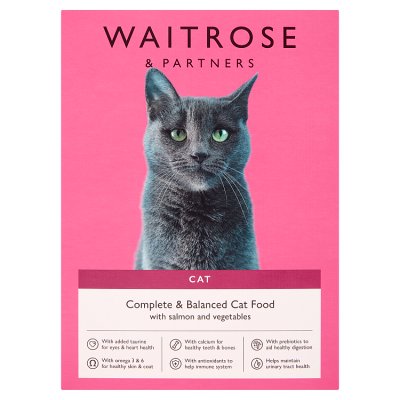 Waitrose cat food salmon and vegetable 950g, UK version