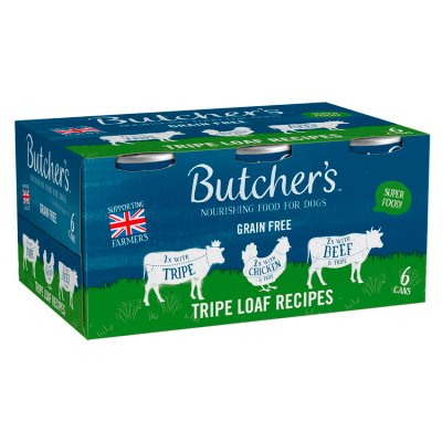 Butcher's dog food tripe loaf 6x400g - British product