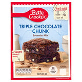 Betty Crocker triple chocolate chunk brownie mix 415g, imported from the UK