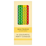 Waitrose colourful party cake candles 16 pack, imported from the UK