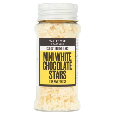 Cooks' Ingredients mini white chocolate stars 41g, imported from the UK