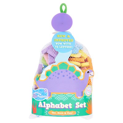 Bathtime Buddies alphabet bath toy set with 65 letters (British brand)