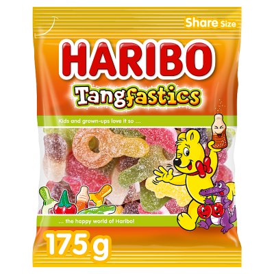 Haribo Tangfastics sour gummy sweets 175g (British brand)
