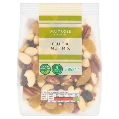 Waitrose fruit and nut mix 250g, imported from the UK