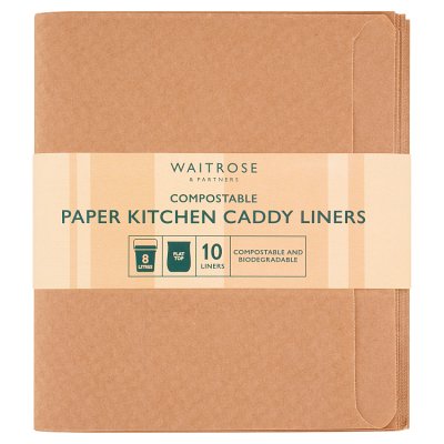 Waitrose kitchen caddy paper liners 10 pack, UK version