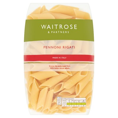 Waitrose Pennoni Rigati dried pasta 500g - British product