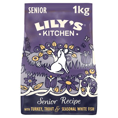 Lily's Kitchen turkey and trout senior grain-free dog food 1kg, UK version