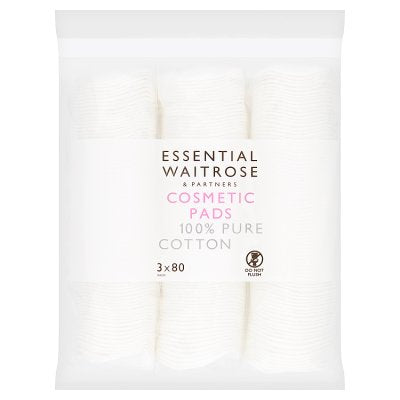 Waitrose Essential organic cosmetic round pads 3x80 (British brand)