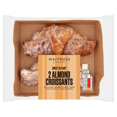 Waitrose almond croissants pack of two, UK version
