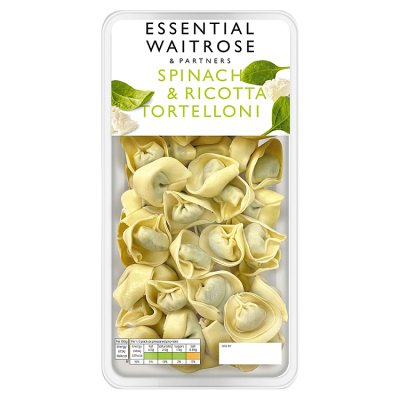 Essential Waitrose spinach and ricotta tortelloni 300g, UK version