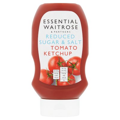 Waitrose Essential reduced sugar and salt ketchup 445g - British product