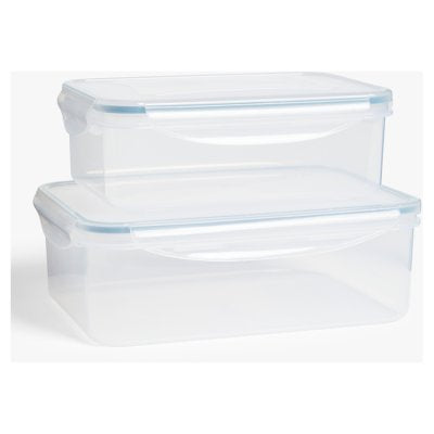 John Lewis ANYDAY nesting clear storage containers set of 2 (British brand)