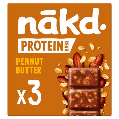 nakd peanut butter protein bars multipack 3x45g, UK version