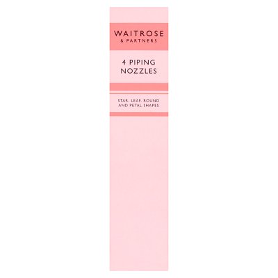 Waitrose piping nozzle set with four shapes, imported from the UK