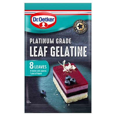 Dr. Oetker platinum leaf gelatine 13g - British product