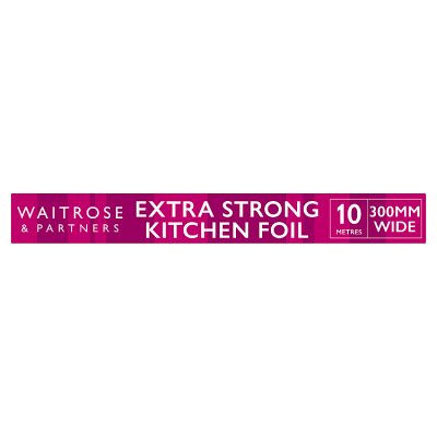 Waitrose extra strong kitchen foil 10m x 300mm - British product