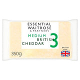 Essential Waitrose medium cheddar 350g (British brand)