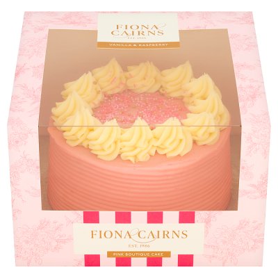 Fiona Cairns golden sponge pink boutique cake, UK version
