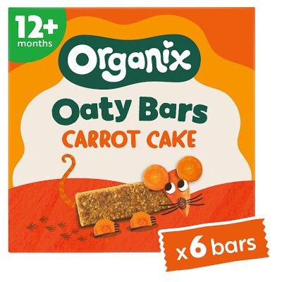 Organix oaty bars carrot cake 6x23g - British product