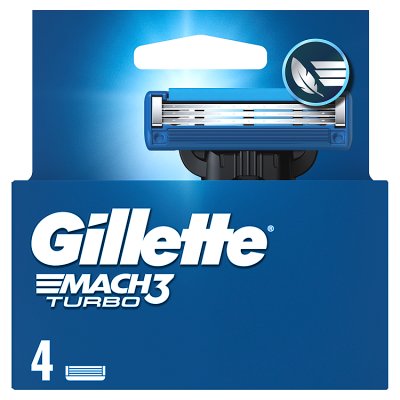 Gillette Mach3 Turbo razor blades 4s - British product