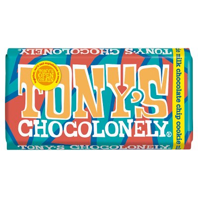 Tony's Chocolonely milk chocolate cookie bar 180g, UK version