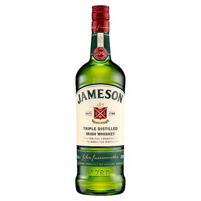 Jameson triple distilled blended Irish whiskey 1L (British brand)