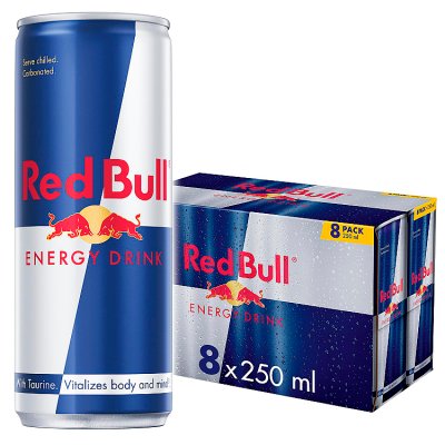 Red Bull energy drink 8x250ml (British brand)