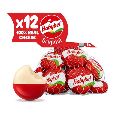 Babybel Original mini cheese snack 12x20g, imported from the UK