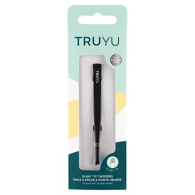 TRUYU slant tip tweezers stainless steel brow grooming - British product