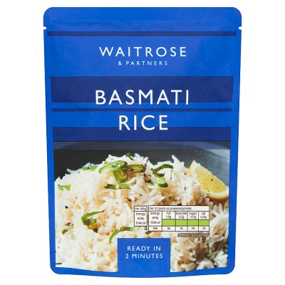 Waitrose basmati rice 250g microwave pouch - British product