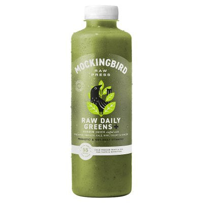 Mockingbird Raw Daily Greens juice 750ml, imported from the UK