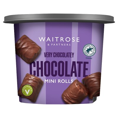 Waitrose chocolate mini rolls milk chocolate 17 pack, imported from the UK