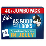 FELIX wet cat food Ocean Feasts 40x85g, imported from the UK