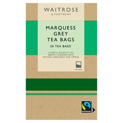 Waitrose Marquess Grey tea bags 50 count, UK version