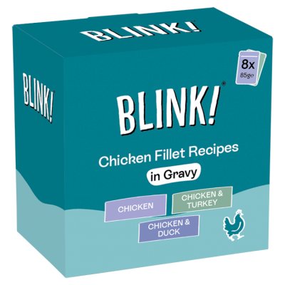 Blink cat food chicken selection in gravy 8x85g (British brand)