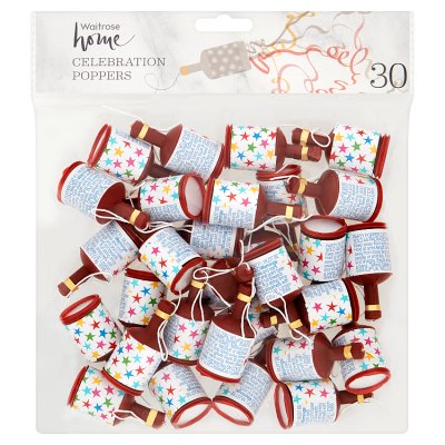 JL red party poppers 30 piece pack (British brand)