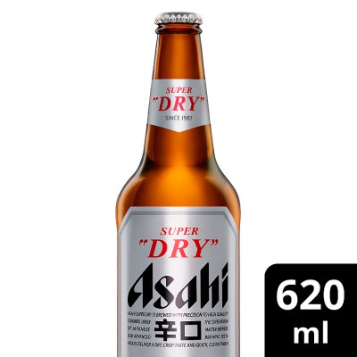 Asahi Super Dry lager single bottle 620ml, UK version