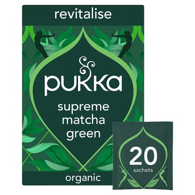 Pukka Supreme Matcha Green organic tea 20 bags, 30g (British brand)