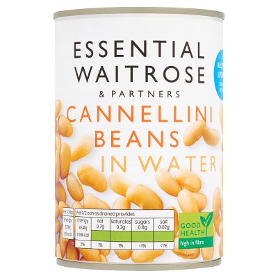 Waitrose cannellini beans in water 400g, UK version