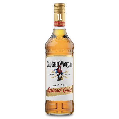 Captain Morgan Spiced Gold rum 1L bottle (British brand)