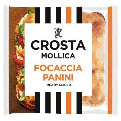 Crosta & Mollica focaccia panini 2x80g, imported from the UK