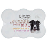 Waitrose chunks in gravy dog food 6x400g, imported from the UK