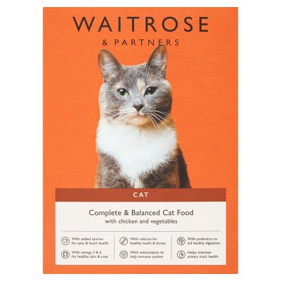 Waitrose cat food chicken and vegetable complete balance 950g - British product