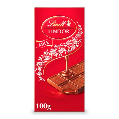 Lindt Lindor smooth milk chocolate bar 100g, UK version