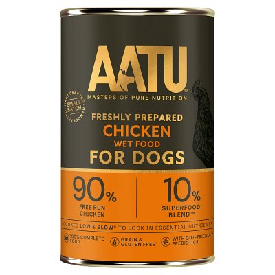 AATU chicken dog food 400g grain free wet food can, UK version