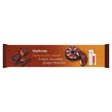 Waitrose dark chocolate ginger biscuits 180g, imported from the UK