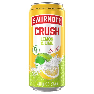Smirnoff Crush lemon and lime vodka drink 440ml (British brand)