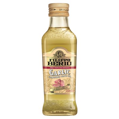 Filippo Berio garlic flavoured olive oil 250ml, UK version